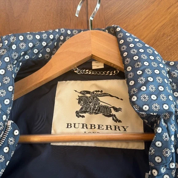 Vintage Mens Burberry London Jacket- Geometric Pattern